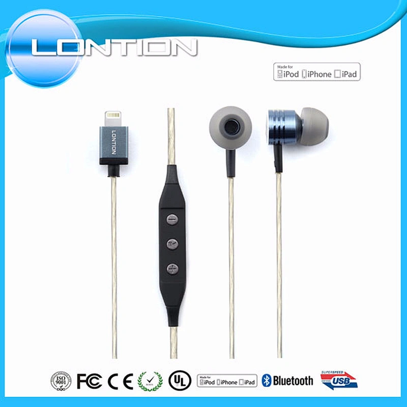 Best quality MFI certified digital wired earphone earbuds with powerful bass earphone