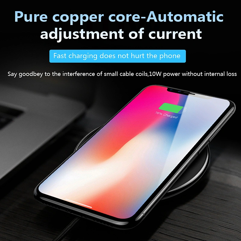 Lontion New Design Qi Slim ch wireless quickarger charging pad