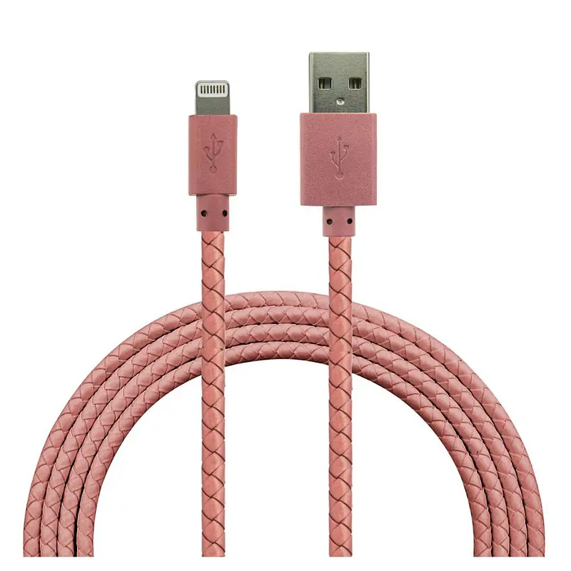 China Consumer Electronics Manufacturer Wholesale Braided Leather Attractive USB Cables for iPhone/Mirco to USB Data Ca