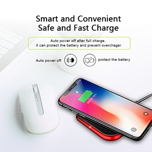 Hot sale QI Wireless Charger for iphone transparent LED flashing portable charging station for Samsung phones charging pad