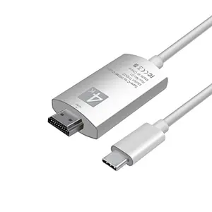 2018 top selling products Gold Plated 4k HDTV USB C Hub type C cable to TV for sumsang phone