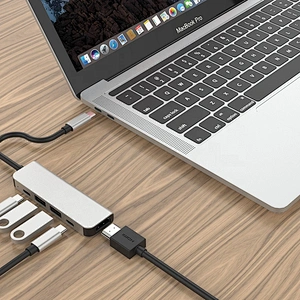 5 in 1 USB C Hub with HDTV 4K Adapter, 2 USB 3.0 Ports,  Compatible with Notebook Phone