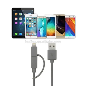 The new OEM/ODM 2 in 1 MFI certified manufacturer android For iphone genuine Lightni port data cable