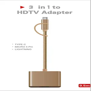 Universal MICRO CABLE HD MI hdtv adapter for IOS type-c Android Samsung S7 S6 mobile to TV BOX