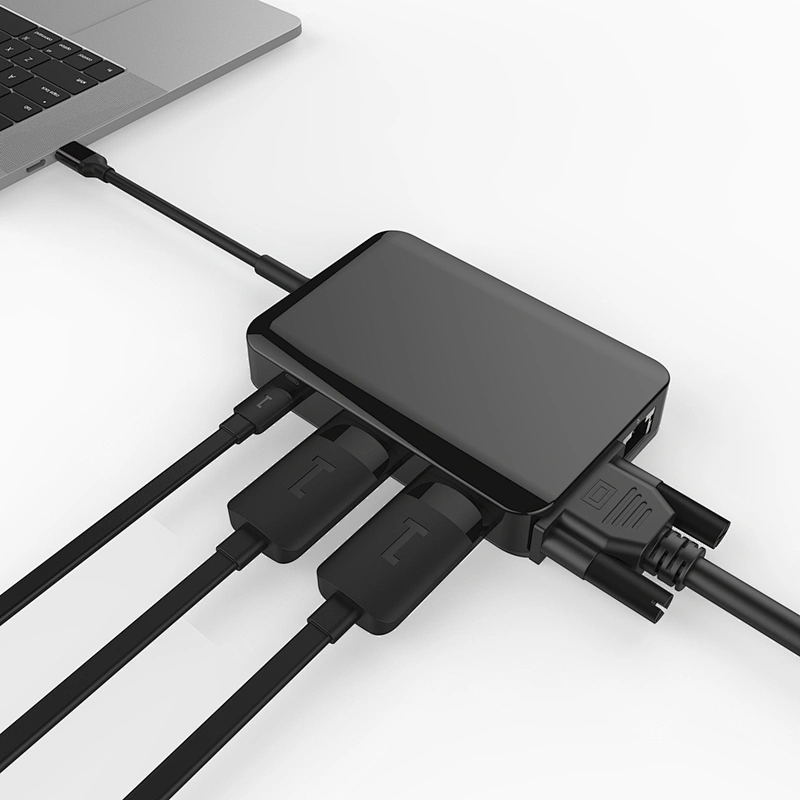 Usb C Hub,9 IN 1 Type C Adapter With Hdtv/Vga/Usb C PD For Macbook Pro