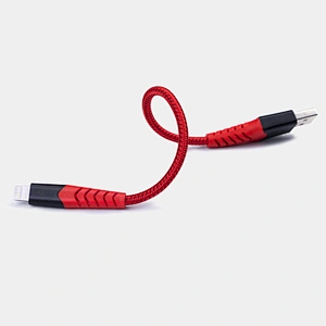 Short Double Braided Nylon Usb Charging Cord For iPhone X 7 7Plus 6S