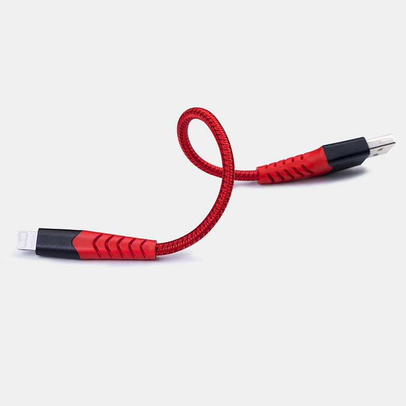 Short Double Braided Nylon Usb Charging Cord For iPhone X 7 7Plus 6S