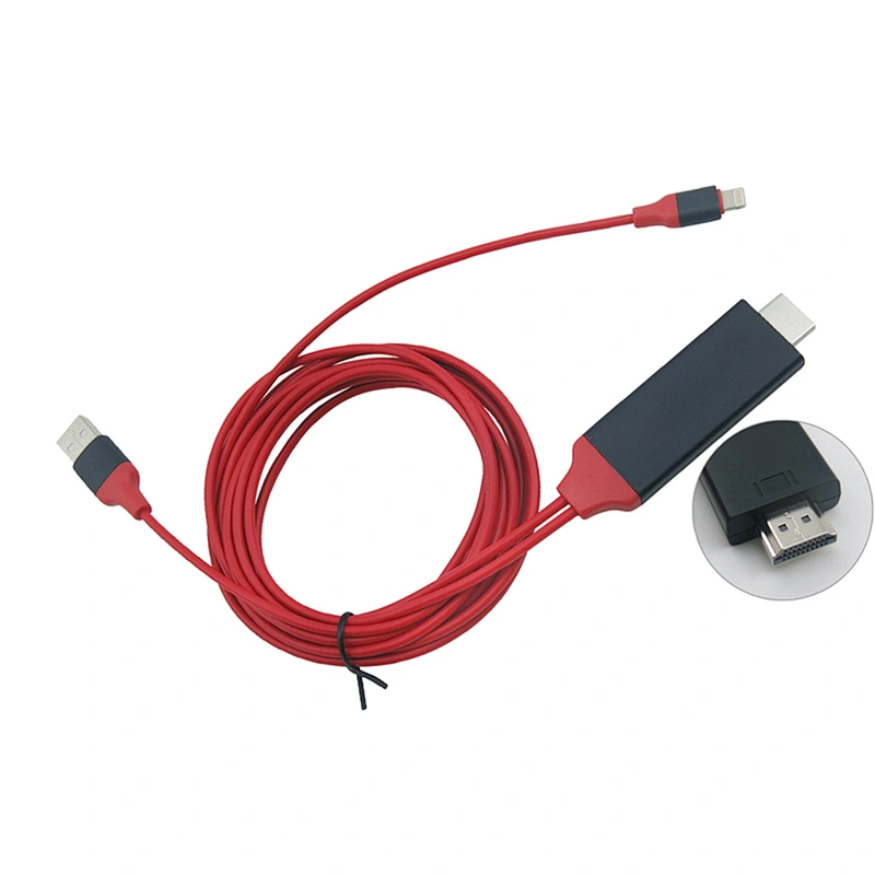Custom Hdtv 90 Degree Charger Cable For Iphone 8/7