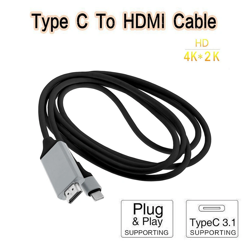 mobile phone and accessories 4K mirroring cable type c USB C TO HDTV CABLE FOR MACBOOK