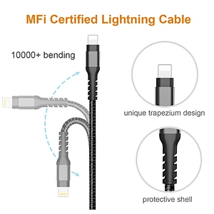 OEM Custom Logo Mfi 3FT Charging Data Cable For iPhone X/8/6S