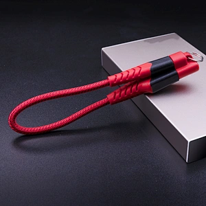 Short Double Braided Nylon Usb Charging Cord For iPhone X 7 7Plus 6S