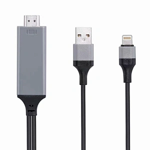 Custom Hdtv 90 Degree Charger Cable For Iphone 8/7