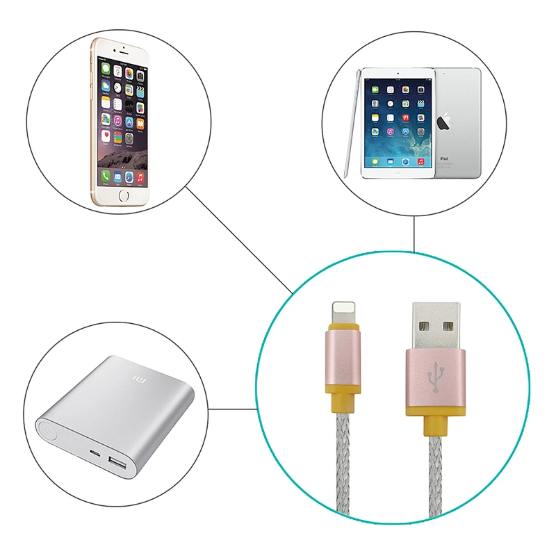 High Quality Certified Flat Charger Cable For iPhone/Apple X 8 7