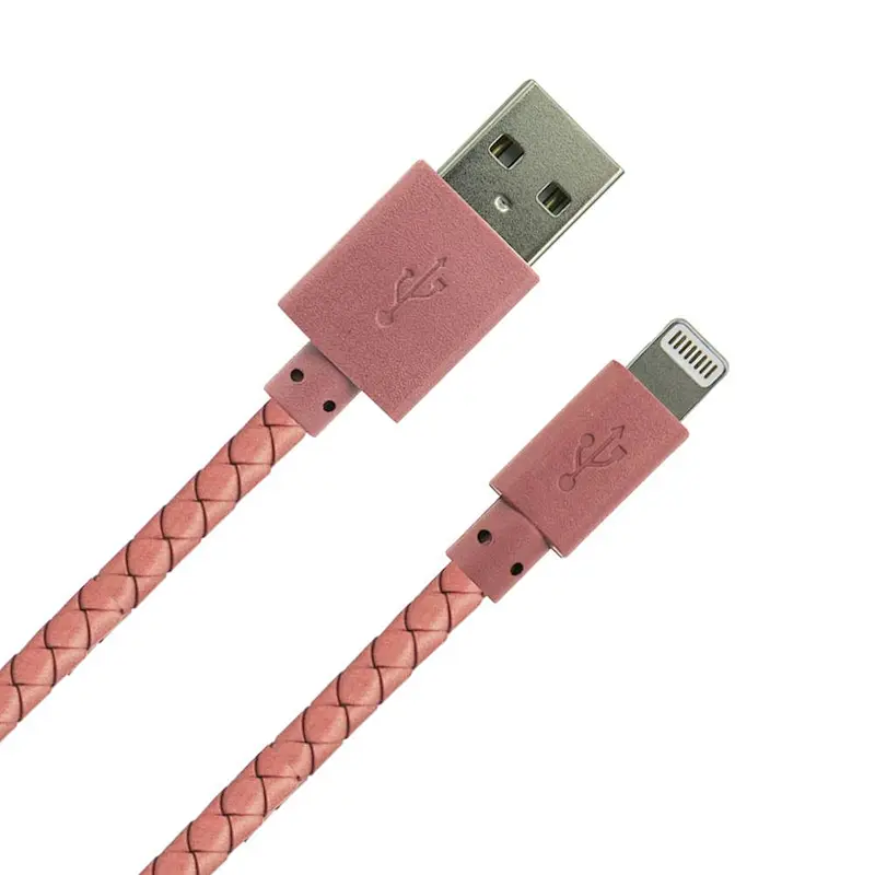 China Consumer Electronics Manufacturer Wholesale Braided Leather Attractive USB Cables for iPhone/Mirco to USB Data Ca