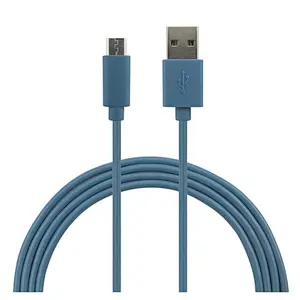 Light blue 2.4 A Nylon Micro Cable Charging and Data Transfer Micro USB Cable For Android Mobile Devices