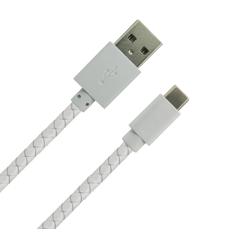 5V 2.4A PET braided USB Type C 3.1 to USB 2.0 super speed Charger cable