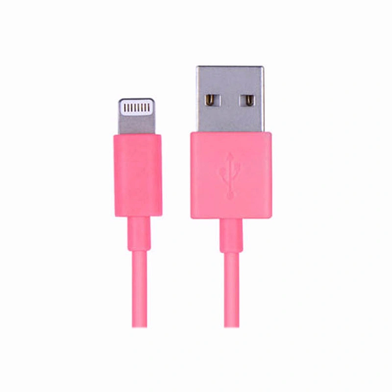 2015 rainbow colorful mfi certificated usb charger cable with ABS or PVC moulding for iphone