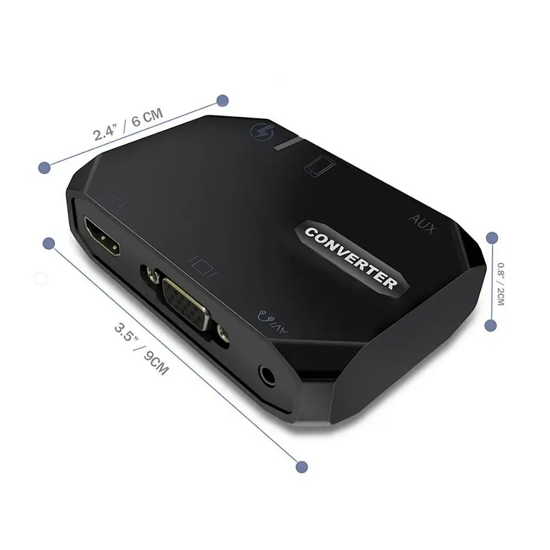 Multiport adapter VGA hub audio axu adapter usb hdtv hd hub adapter