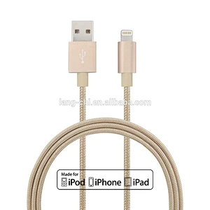 MFI certified manufacturer 1meter braided mfi usb cable for iphone