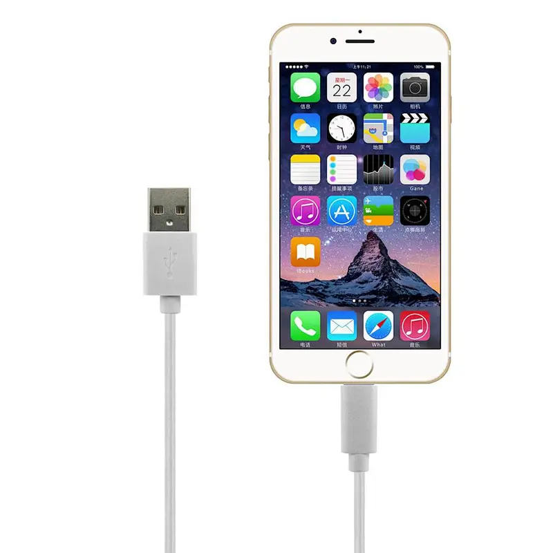 Wholesale High quality cheap price usb cable for iPhone cable data sync charger for iPhone 6 /iPhone8 fiber optical cable
