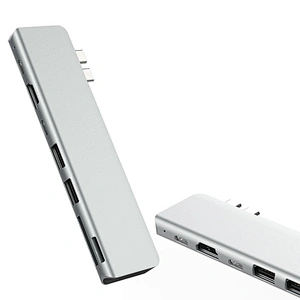 7in2 USB-C HUB USB3.0*2+PD Charging+ USB C /F + SD &TF card reader