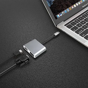 2 in 1 laptop type c to HDTV VGA 4K 2K 1080P USB hub 3.0 3.1 hub USB Adapter