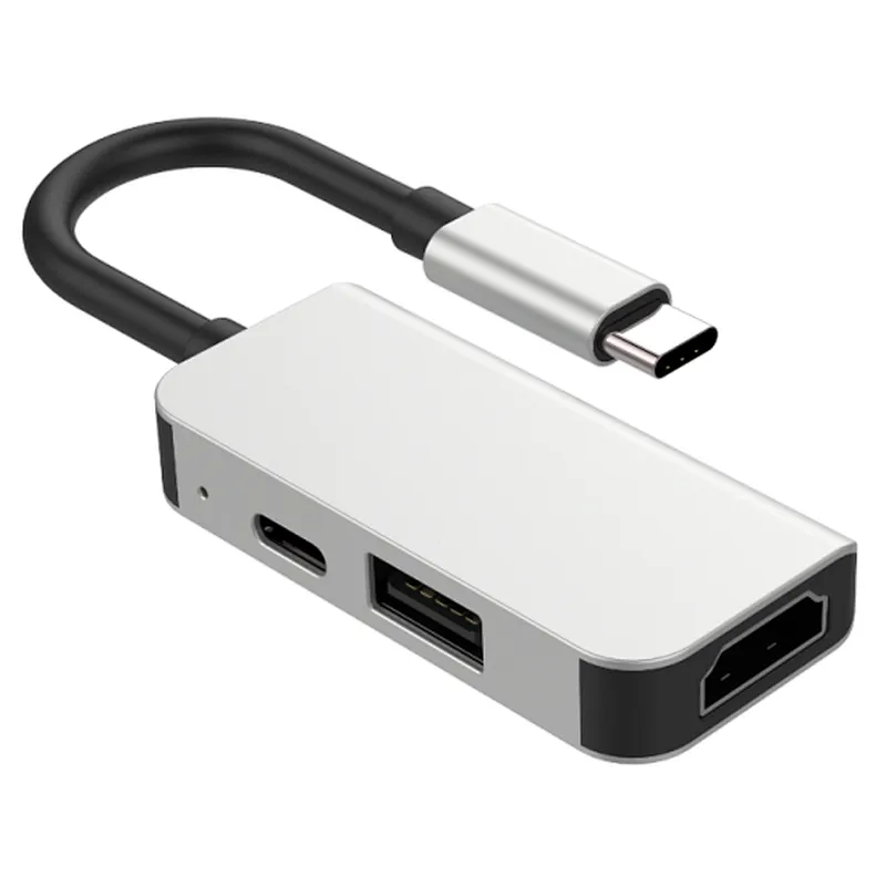 3in1 USB-C HUB  To HD MI+USB 3.0+PD charging 4k30hz 4k60hz