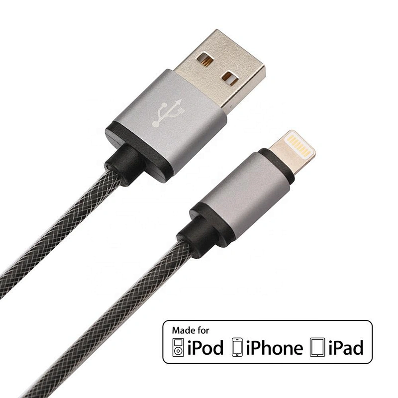 Black Oem Certified Charger Cable For iPhone X,3Ft 6Ft Sync Cable For iPhone8/7