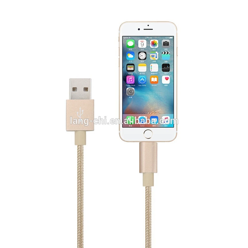 MFI certified manufacturer 1meter braided mfi usb cable for iphone