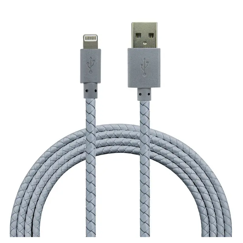 China Consumer Electronics Manufacturer Wholesale Braided Leather Attractive USB Cables for iPhone/Mirco to USB Data Ca