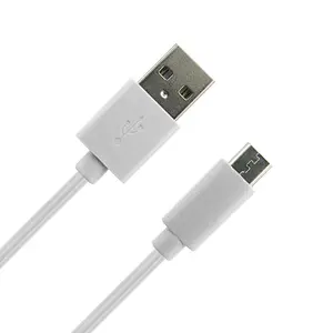 White 2.4 A Nylon Micro Cable Charging and Data Transfer Micro USB Cable For Android Mobile Devices