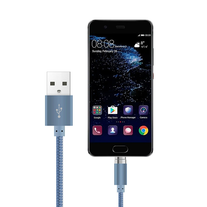 New arrival Magnet Charger Cable for Android Cell Phone Micro USB Data Cable for Samsung Magnetic Charging Cable