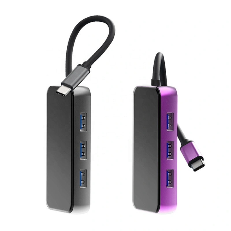 Multifunction Card Reader Four USB 3.0 Ports Type C 5 in 1 Combo Hub For Macbook