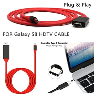 Ready stock 4k support 2960*1440 hd aideo type c hdtv cable for galaxy s8 macbook