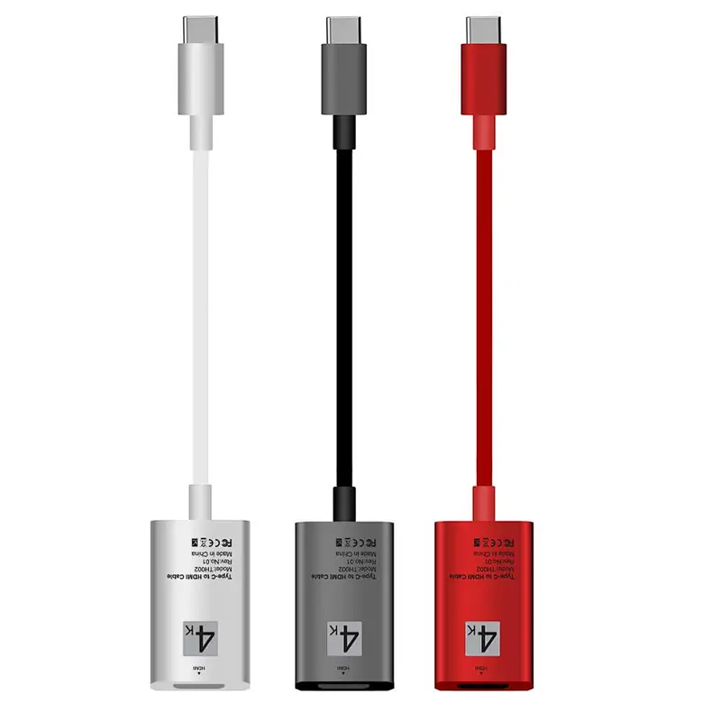 High Speed Aluminum alloy 4K Male to female USB 3.1 Type C to HDMI Adapter cable for Maxbook Monitor Projector