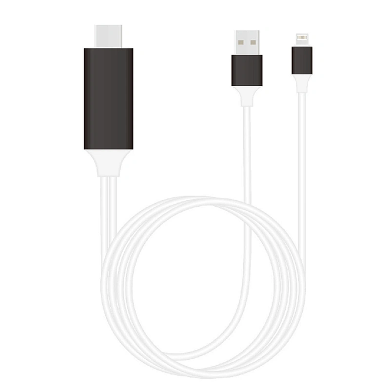 Custom Hdtv 90 Degree Charger Cable For Iphone 8/7