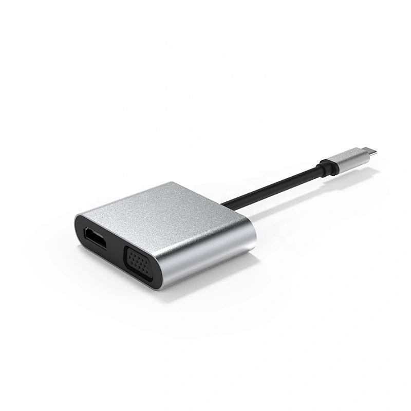 2 in 1 laptop type c to HDTV VGA 4K 2K 1080P USB hub 3.0 3.1 hub USB Adapter