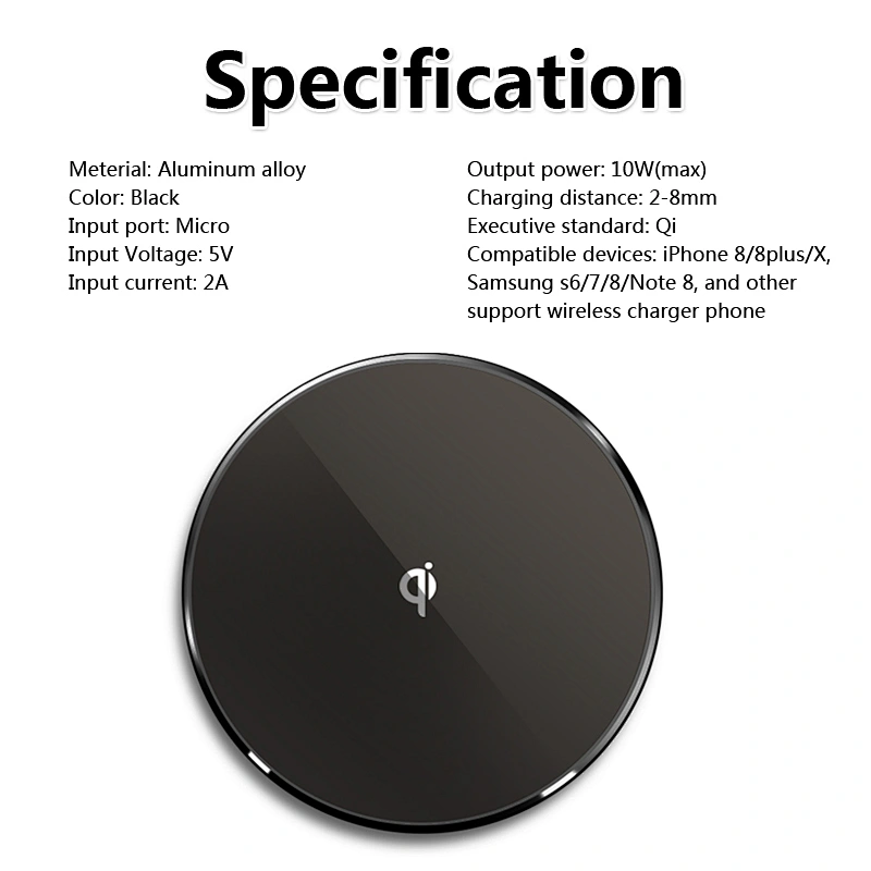 Lontion New Design Qi Slim ch wireless quickarger charging pad