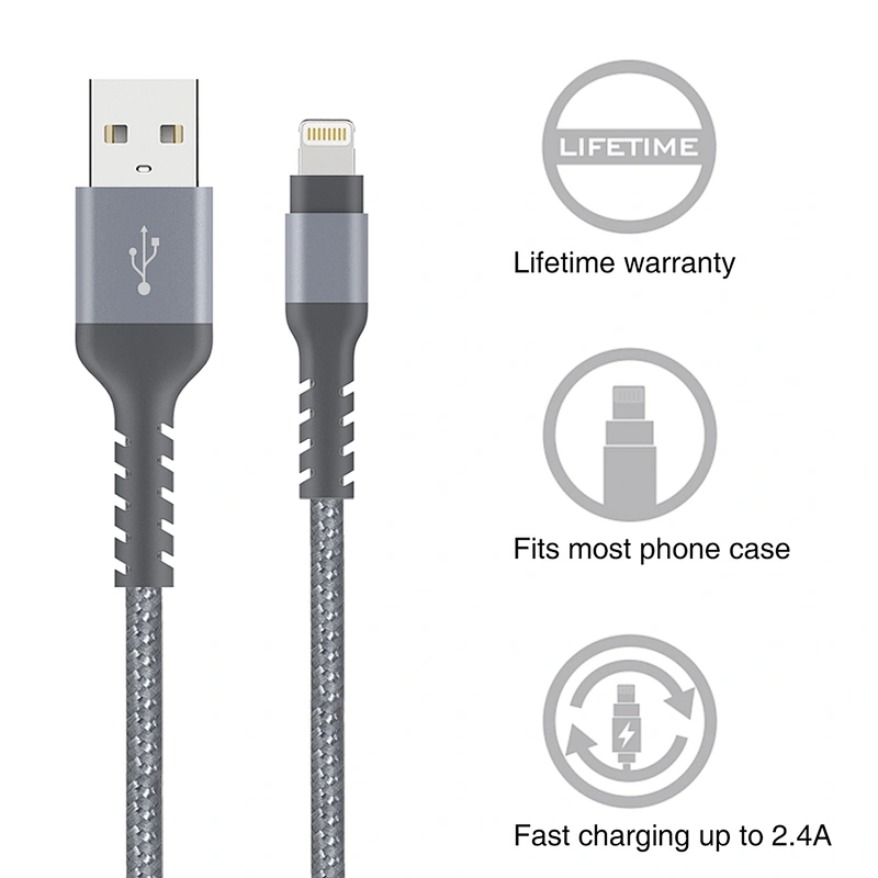High Speed Durable Cable Charger Cord For iPhone Xs/Xs Max/X/8