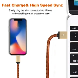 PU leather mfi cable Xs/Xs Max/X/8