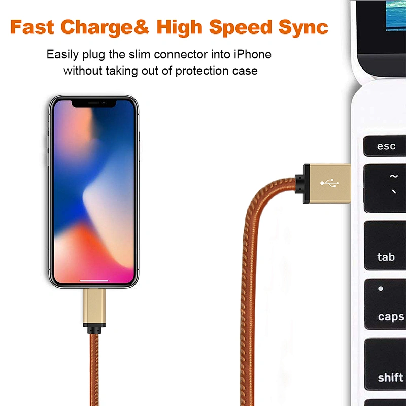 PU leather mfi cable Xs/Xs Max/X/8