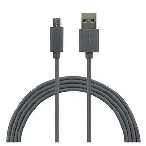 Grey 2.4 A Nylon Micro Cable Charging and Data Transfer Micro USB Cable For Android Mobile Devices