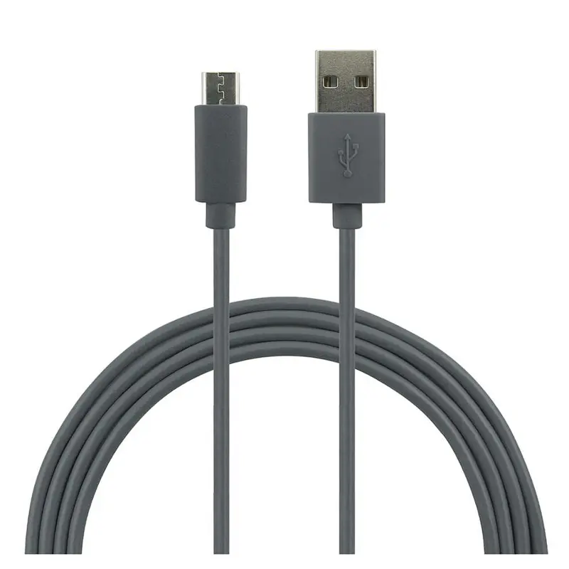 Grey 2.4 A Nylon Micro Cable Charging and Data Transfer Micro USB Cable For Android Mobile Devices