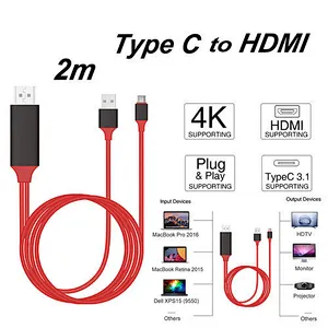 USB 3.1 Male USB- C to HDTV USB 3.1 TYPE C Thunderbolt 3 Hub for macbook pro charger