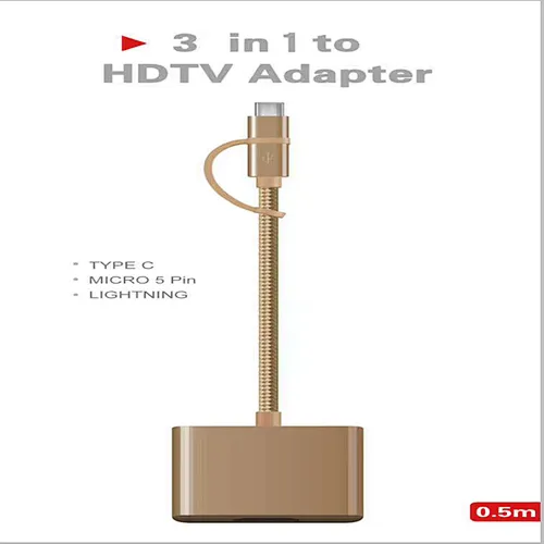 Universal MICRO CABLE HD MI hdtv adapter for IOS type-c Android Samsung S7 S6 mobile to TV BOX