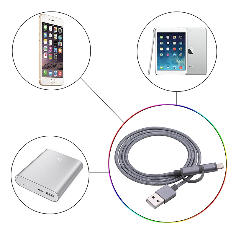 High Quality Wholesale Oem 2In 1 Usb Data Cable