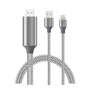Silver 4K USB 3.1 Type C USB-C to HD MI HDTV Adapter Cable For Samsung Galaxy note8 S8