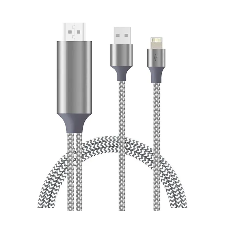 Silver 4K USB 3.1 Type C USB-C to HD MI HDTV Adapter Cable For Samsung Galaxy note8 S8