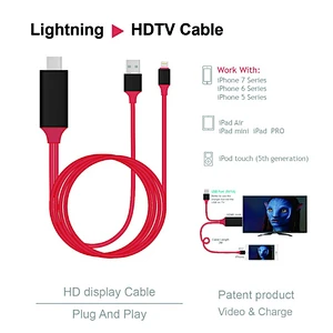 High-Speed 8 pin connector to HDM HDTV Cable 1080p HDTv Adapter Cable for iPhone 5S 5 SE 6 Plus 6S Plus 8PLUS