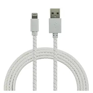 China Consumer Electronics Manufacturer Wholesale Braided Leather Attractive USB Cables for iPhone/Mirco to USB Data Ca